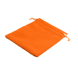 Мешочек замшевый (1) 5х7см, ярко-оранжевый