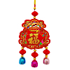 Китайская подвеска с колокольчиками 13х35см, Денежный мешок